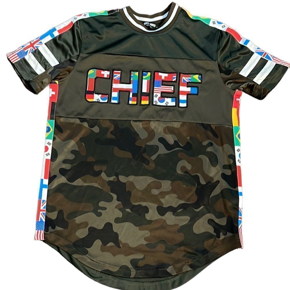 Chiefs Camouflage Short-Sleeve Tee - World Flags For PEACE Lettering